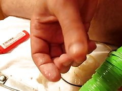 Untying the cock bondage