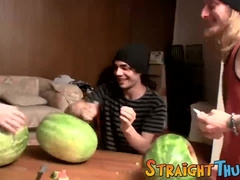 Three twinks stopped by for a hot shared jack off shoot