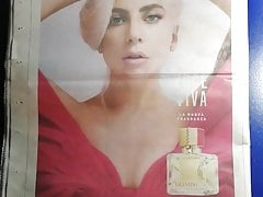 LADY GAGA CUM TRIBUTE - HUGE CUMSHOT NEWSPAPER ADVERTISING