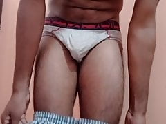 An Indian man passionate masturbating and cums heavily in th