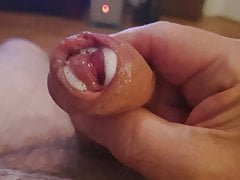 Frothy pre cum