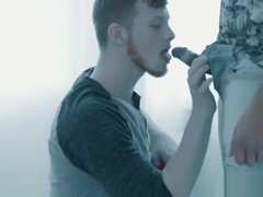 Black step dad catches gay Step son sniffing his jock pants - gay interracial sex