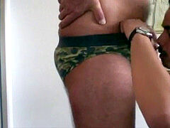 Latino twink swallows yam-sized Cock Cum Hairy Daddy