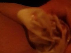 Cum in used condom with slow motion halfway