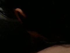 Non-binary person inhales off bi-curious-nosey stud in closet