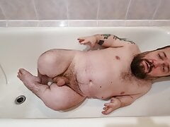 Midget piss on himself and then cum