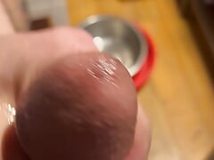 Hairy daddy quick stroke and cum
