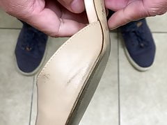 Fucking new young blonde coworker's shoe