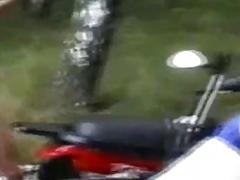 Friends in nudism camping