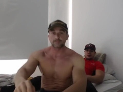 Straight Friends Having Fun On Webcam