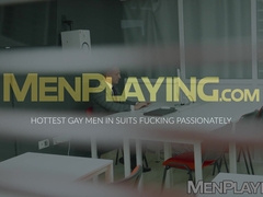 Submissive Damon Heart is dominated raw by his colleague Magnus Loki