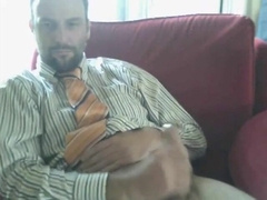 Suit dad teddy jacking off