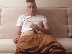 Playing with cock in living room TRAILER