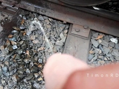 Railway employee TimonRDD found a used rubber and added his nut-juice there