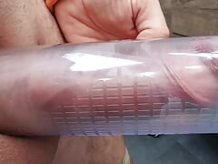 My big cock filling my penispump