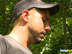 Rich Kelly, Dale Cooper, and Zack Taylor have hard anal sex outdoors