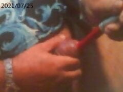 trying the sounding again my cum