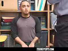 YoungPerps - dangled daddy mall cop barebacks straight mexican guy for stealing