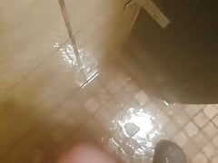 Shower jerk and cum