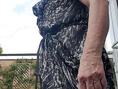 In a dress