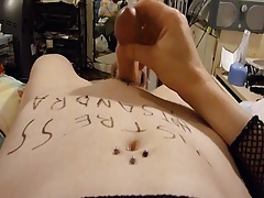 Tgirl Plays And Cums,  Old Vid For An Old Mistress