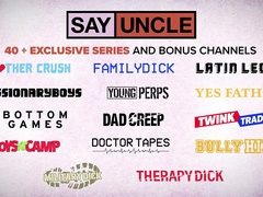 Bottom Games - 2 Beefy Folks Have Fun A Bet on Standing Hand Grappling Dummy Will Deepthroat Bone