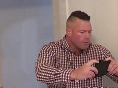 Muscular hunk tied up for gay domination and erotic tickling