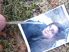 Outdoor Piss tribute on 22 yo Tereses face pic