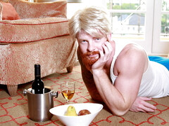 Not convincing wig and lots of convincing anal