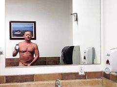 croydonchris naked and cumming in public toilet