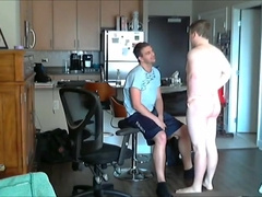 Cubby getting spanked and put in chastity.