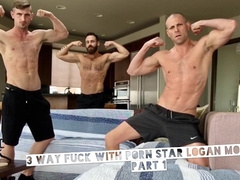 trio Way Plow: Huge C & Jared Penetrate Logan Moore Part 1