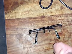 Blowing in glasses.