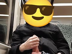 Wanking in the train