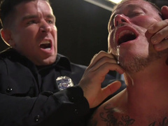 Cop plays dominant with his submissive slave and fucks him in rough scenes