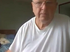 Mature Father Drains His Good-sized Sausage on Cam
