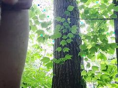 Small dick in woods