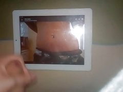 Cum tribute to a belly dancer