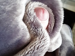 Handjob with fleece blanket!