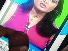 Cum and spit to Megha Chaddah with oil #9