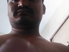 After watching the sexy video, his land stood up and went to the bathroom and started having sex.