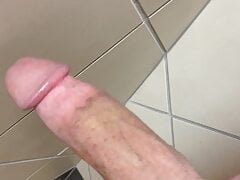 Public bathroom quickie masturbation and cumshot