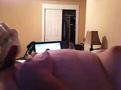 Fat belly porn jerking off to fat belly