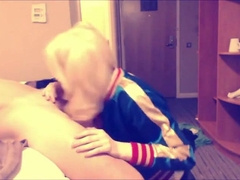 SS Harley Quinn crossdresser, sucks cock and balls part 1