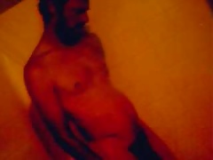 Woody in the shower.