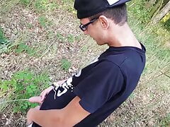 In the wilderness he gets a handjob from his best friend