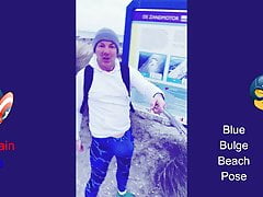 Beach walk with the bulge