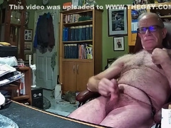 Old Man Love Juice On Webcam