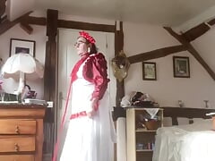 In boniche outfit with a long white skirt