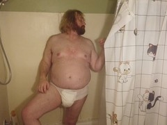 Sissy femboy gets wet and wild with Bad Dragon dildo in shower